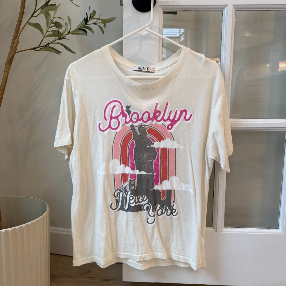 Anthropologie Letluv Brooklyn Graphic Tee
